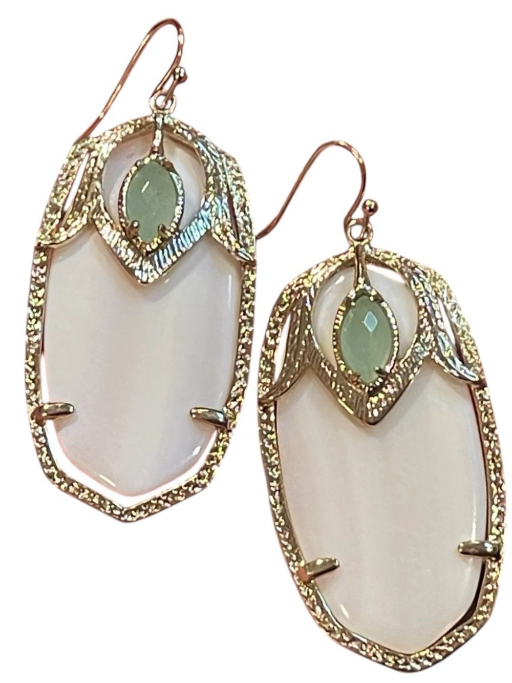Rare Retired Kendra Scott DARBY Earrings- Palm With Mother Of Pearl - NWOT